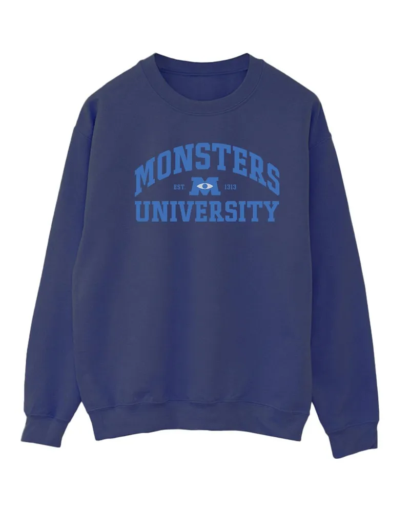 Disney Monsters University Logo-Sweatshirt für Damen/Damen (Marineblau Marineblau