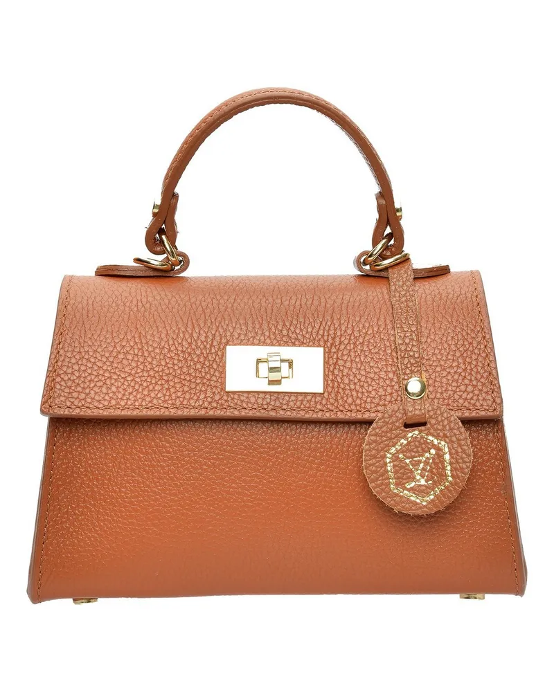 Luisa Vannini Braun Rindsledertasche Braun