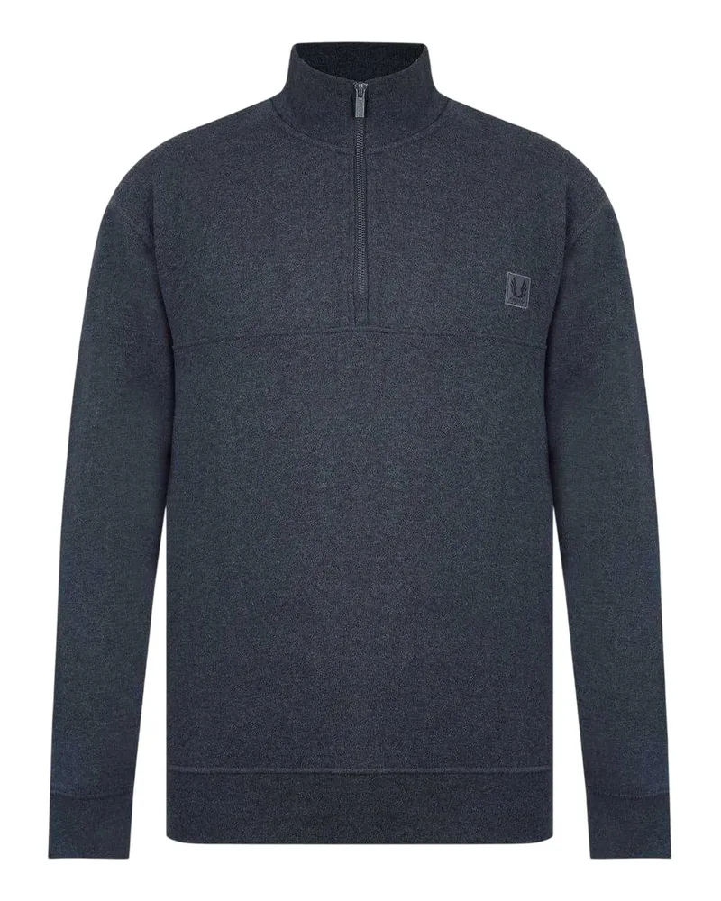 Firetrap Sweatshirt für Herren, Reißverschluss, Langärmlig (Holzkohle-Mergel Anthrazit