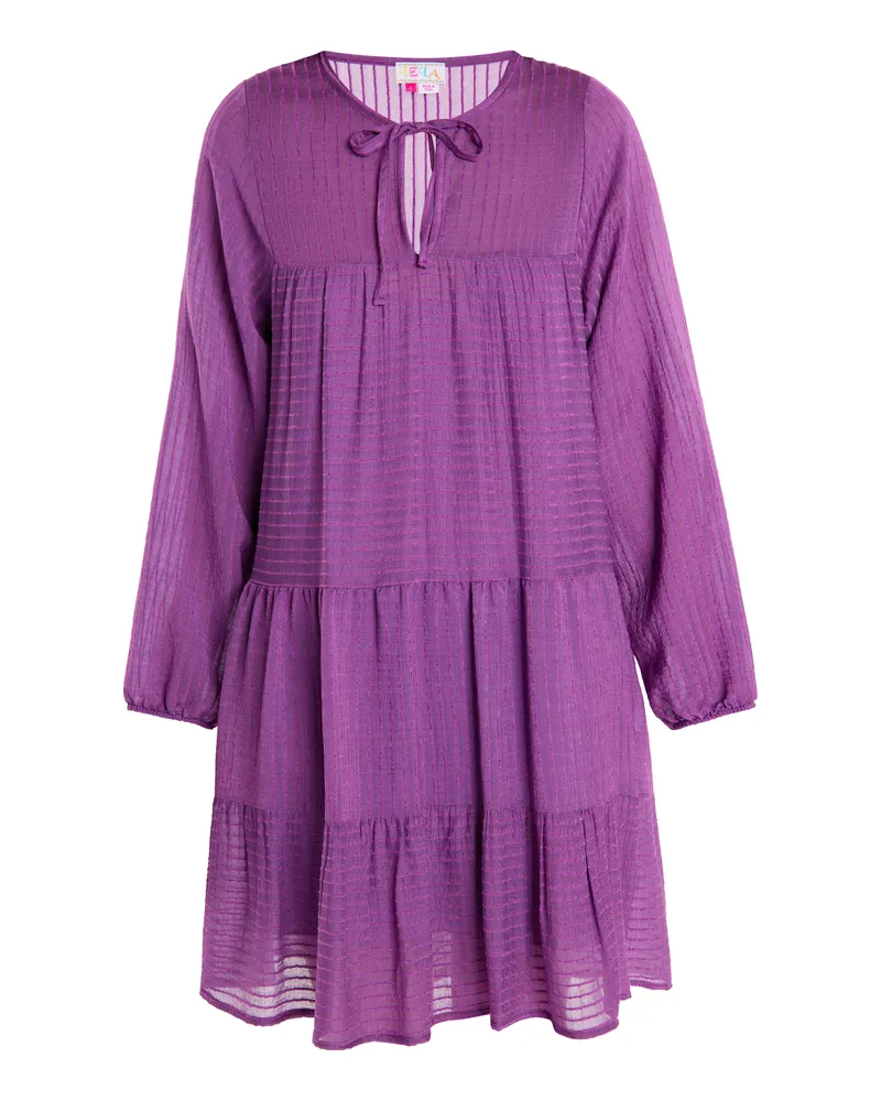 IZIA Midikleid im Streifendesign - Violett Violett