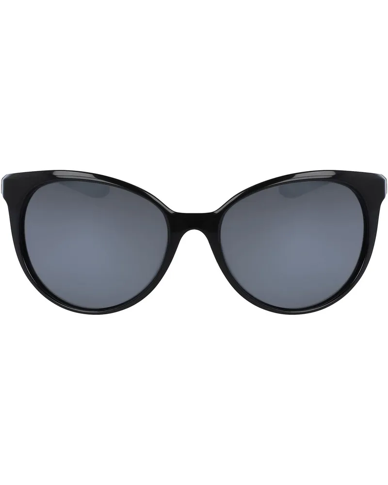 Nike Essence" Oval-Sonnenbrille, Logo (Schwarz/Weiß/Silber Schwarz