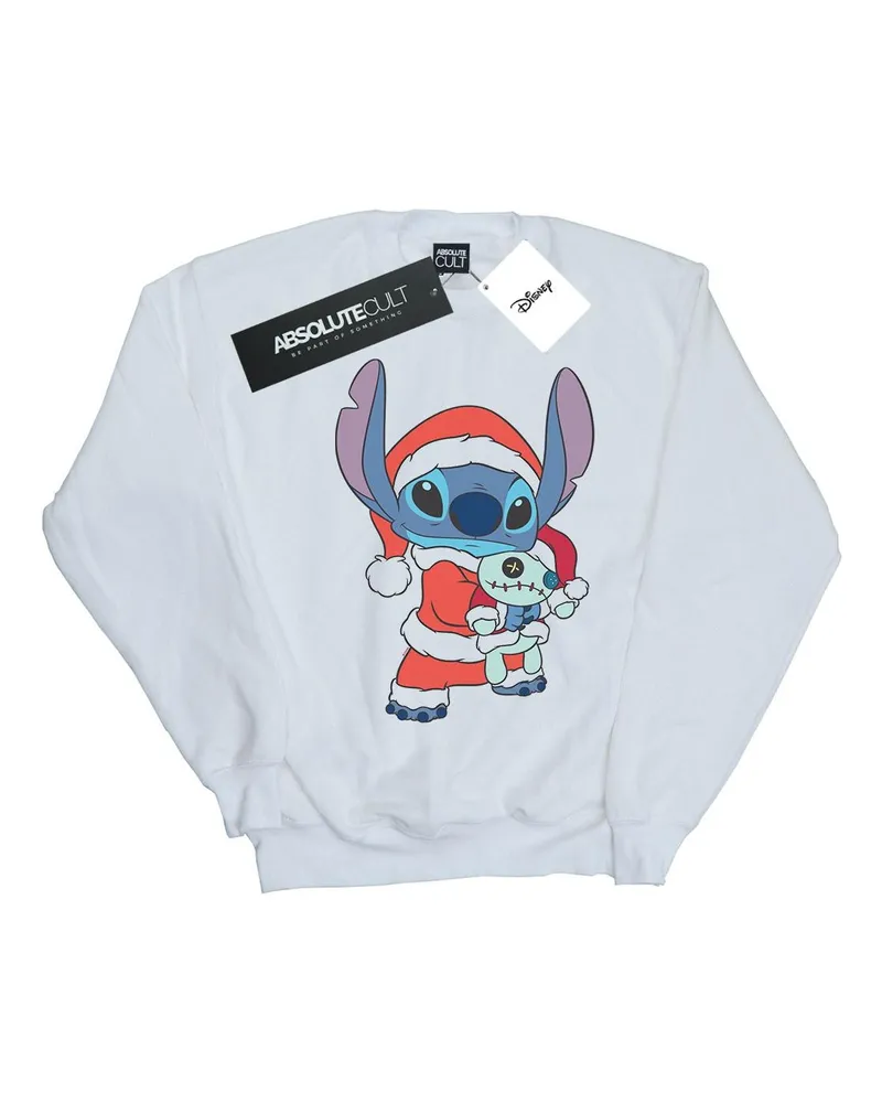 Disney Herren Lilo und Stitch Stitch Weihnachten Sweatshirt (weiß Weiß