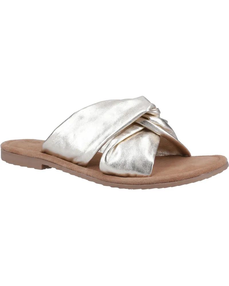 Hush Puppies Amy Weite Passform Leder Damen Goldsandalen Gold