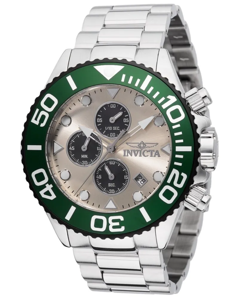 Invicta Grand Diver 48587 Herrenuhr, Quarz, 52 mm - Silber Silber