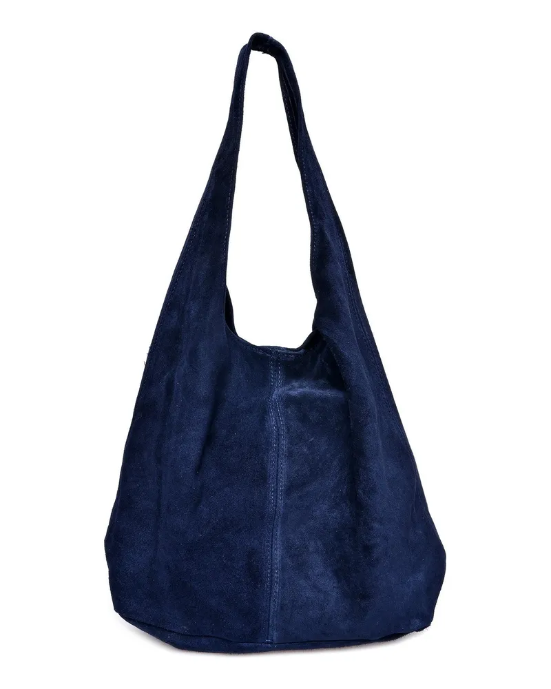 Anna Luchini Blau Rindsledertasche Blau