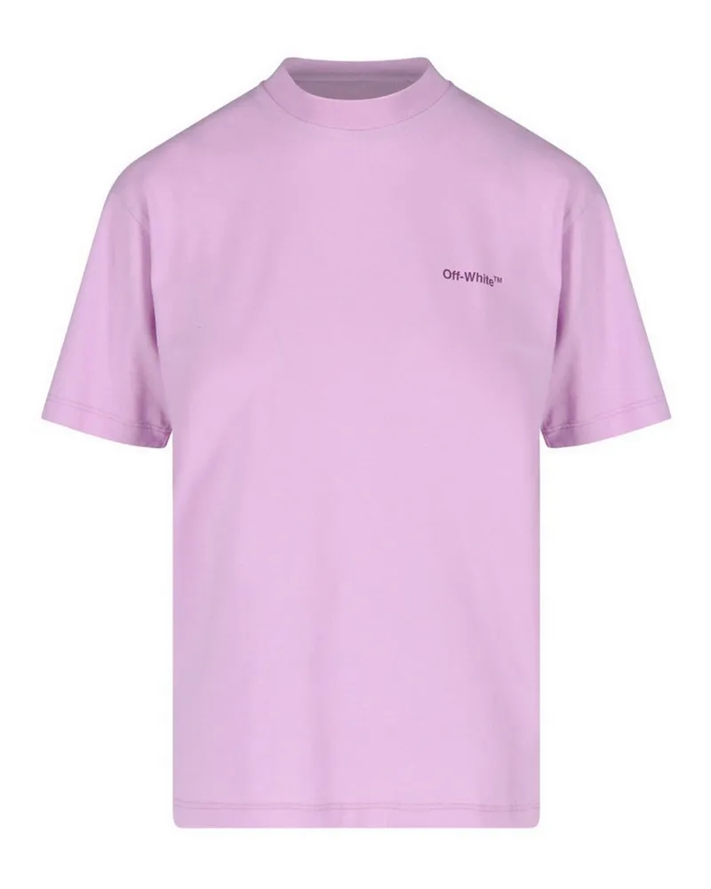 OFF-WHITE Diag Logo Regular Fit Lila T-Shirt Lila