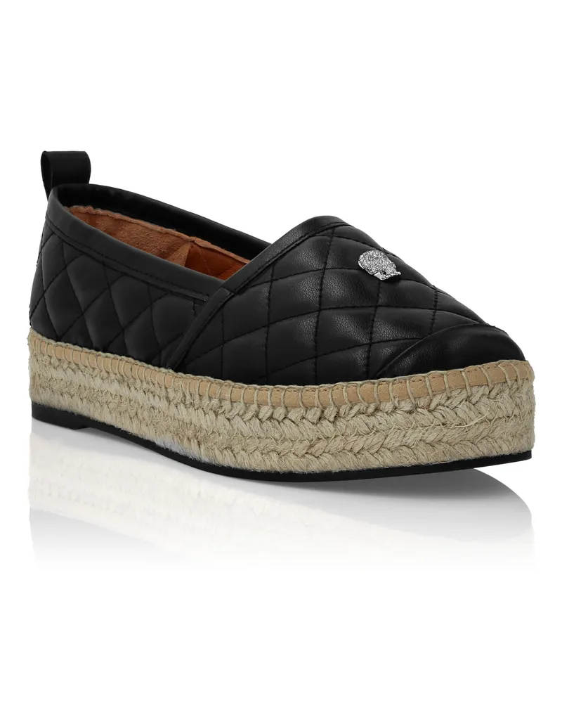 Philipp Plein Espadrillas Skull Schwarz