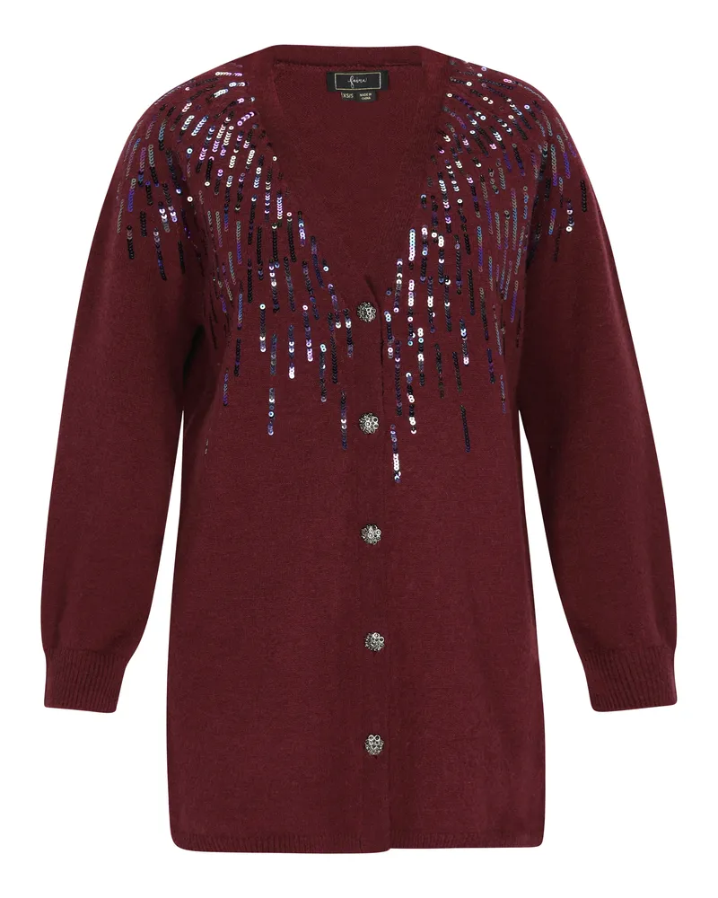 FAINA Strickjacke Damen Pflaume Lila