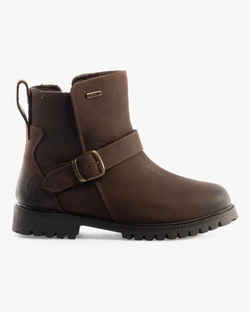 Hush Puppies Wakely Damenstiefel aus braunem Leder Braun