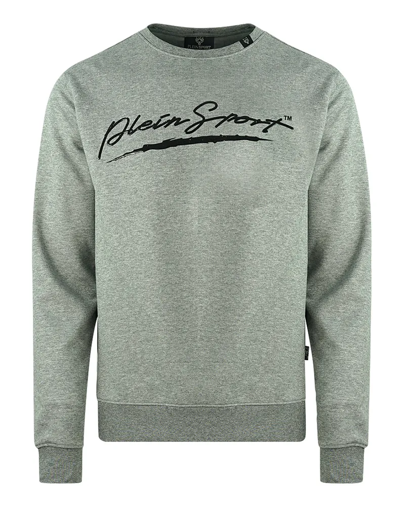 Philipp Plein Signature Logo Grauer Pullover Grau