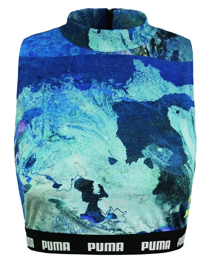 Puma x Central Saint Martins AOP Damen Blau Crop Top Blau