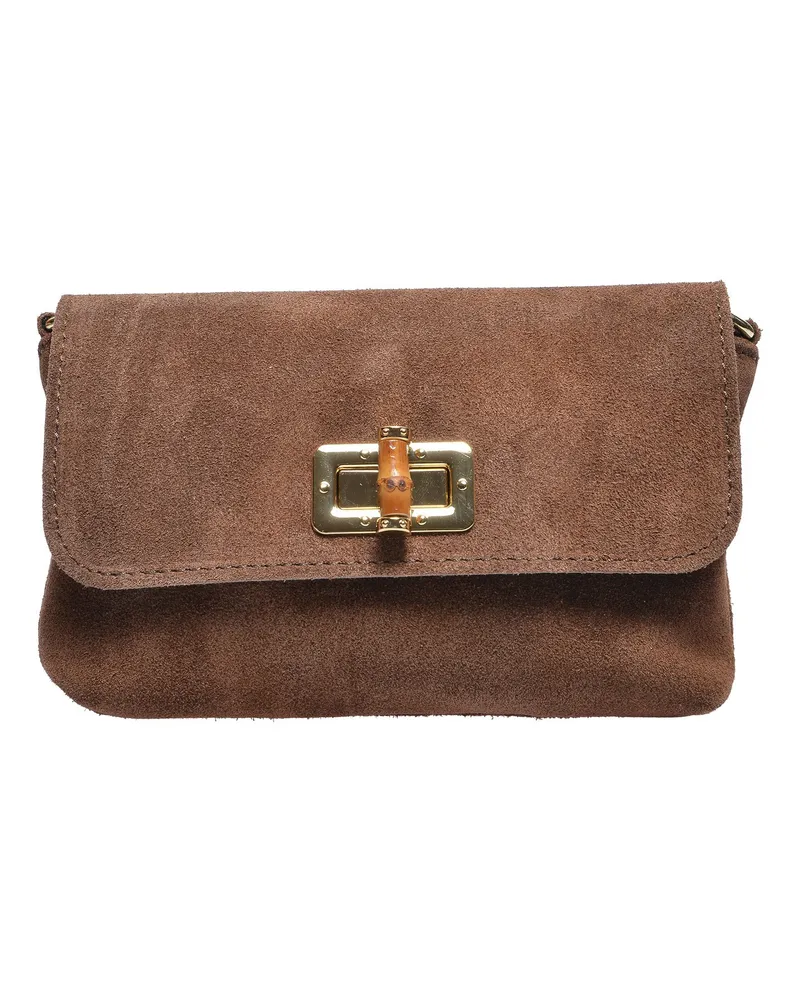 Luisa Vannini BROWN Rindsledertasche Dunkelbraun