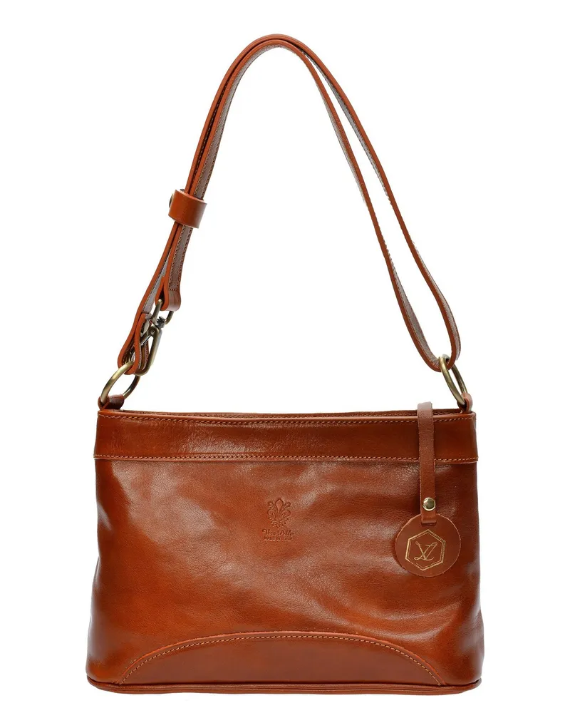 Luisa Vannini Braun Rindsledertasche Braun
