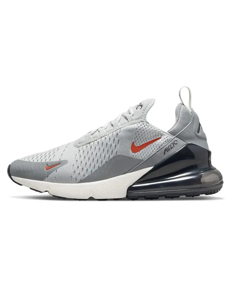 Nike Air Max 270 Turnschuhe, Grau Nebel / Team Orange Segel Grau