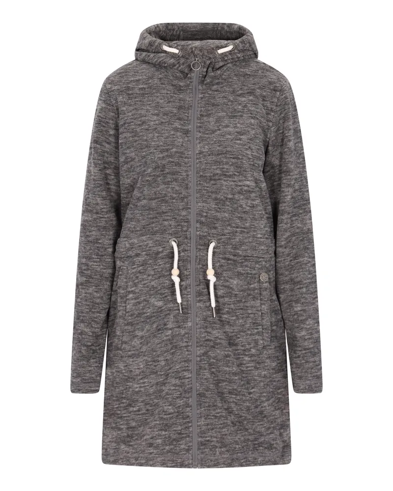DreiMaster Fleecemantel Damen Grau Melange Grau
