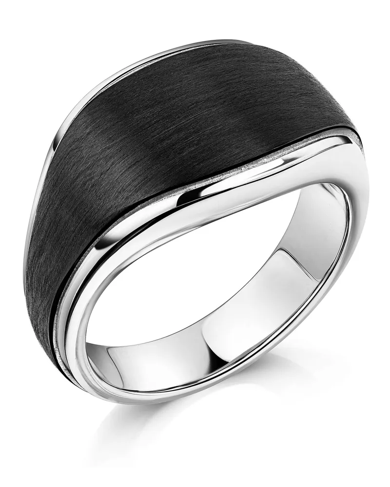 ZEEme Stainless Steel Ring Edelstahl/PVD schwarz Schwarz