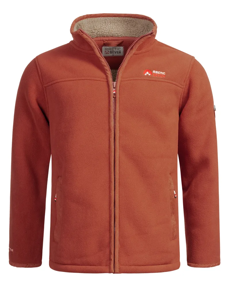 Arctic Seven Herren Fleece Jacke – Terracotta Braun