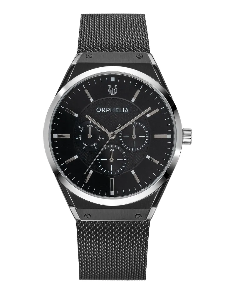 Orphelia Saffiano Herren-Armbanduhr OR72901, schwarz Schwarz