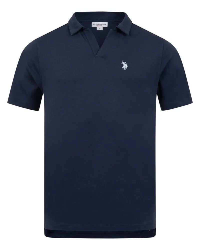 U.S. Polo Assn.  Herrenpoloshirt mit offenem Kragen - Blau Blau