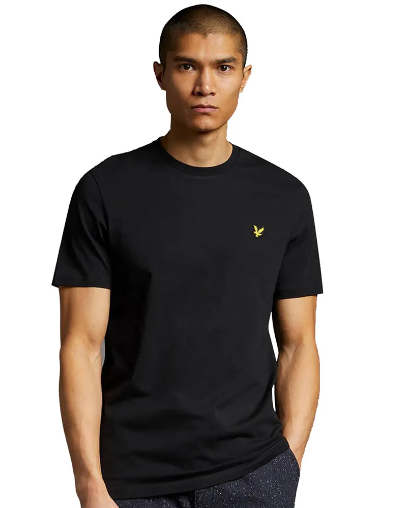 Lyle & Scott Einfarbiges T-Shirt in Schwarz Schwarz