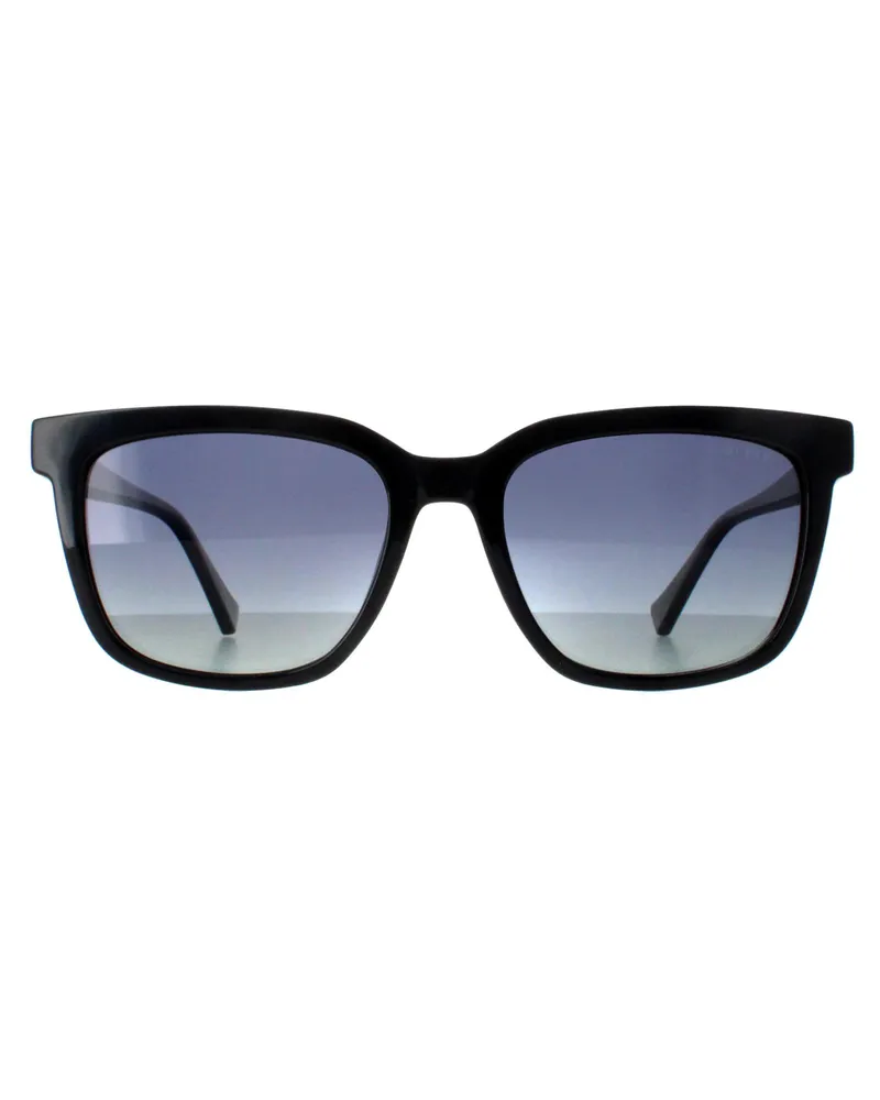 Guess Square Herren-Sonnenbrille, glänzend, Smoke polarisiert, Modell GU00050 - Schwarz Schwarz