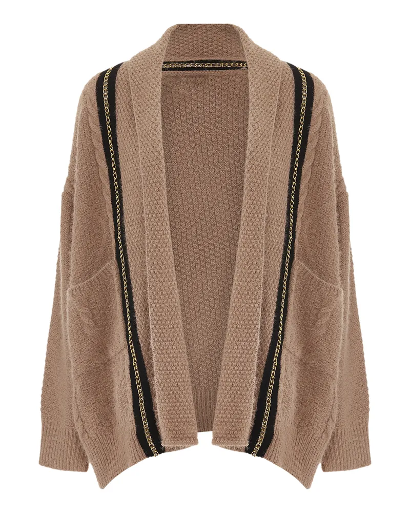 FAINA Strickjacke Damen dunkelrosa Altrosa