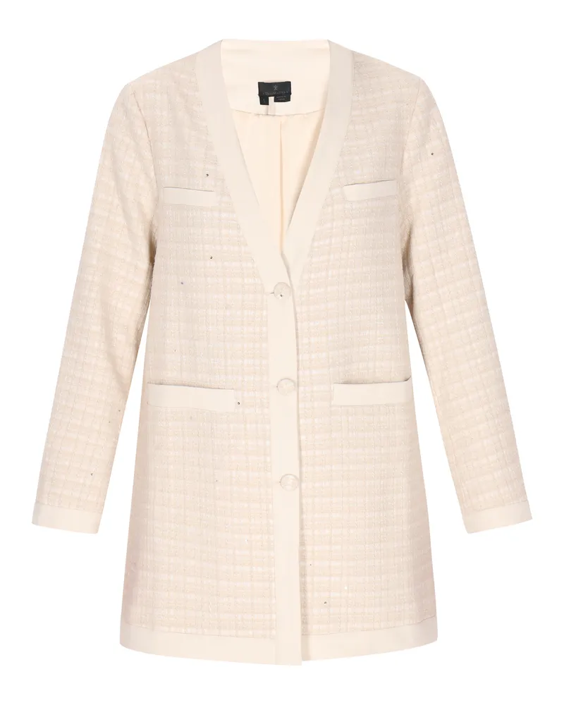DreiMaster Mantel Mantel Damen hellbeige Glitzer Beige