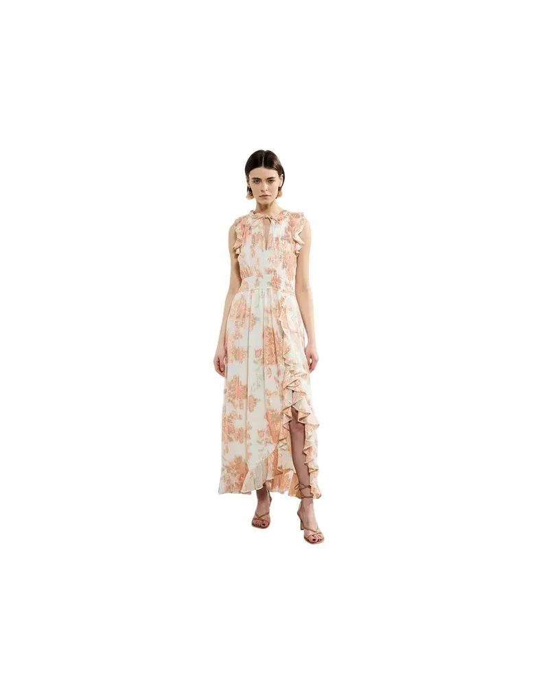 French Connection Elko" Maxikleid für Damen, Tropfenausschnitt (Ballett Pink Altrosa