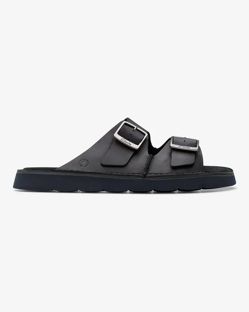 Clarks Solsbury Riemen Leder-Sandalen - Schwarz Schwarz