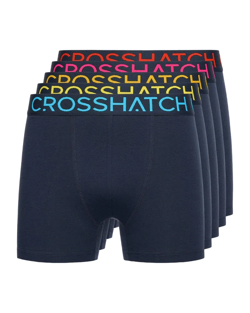 CrossHatch Chasma" Boxershorts für Herren (5er-Pack) (Marineblau Marineblau