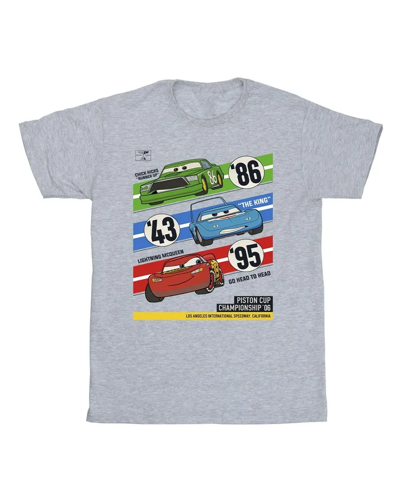 Disney Cars Piston Cup Champions" T-Shirt für Herren (Grau Hellgrau