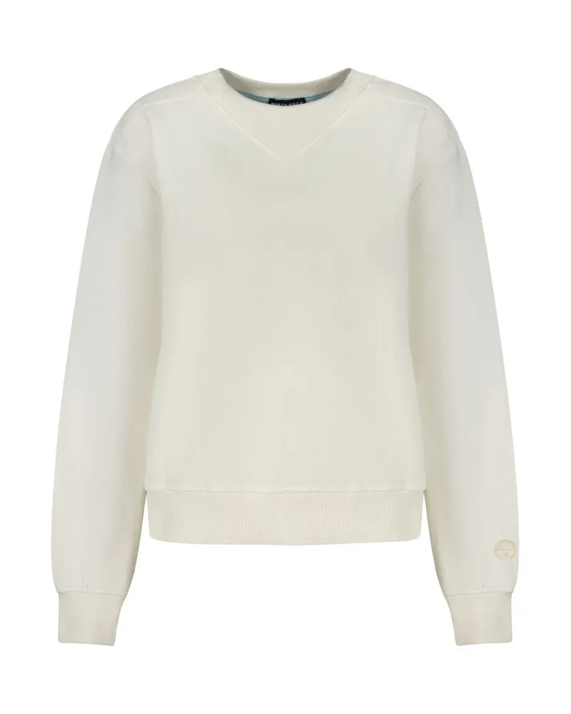 North Sails Bianco Baumwolle Damen Sweatshirt Weiß