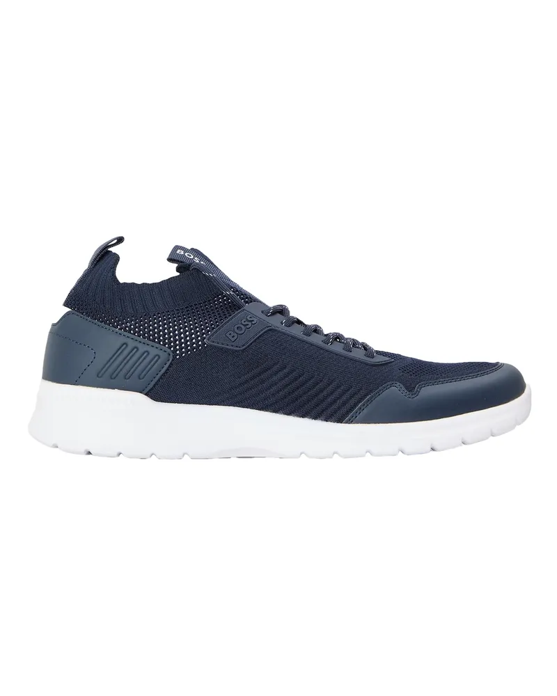 HUGO BOSS Extreme" Sneaker für Herren, Leder, Niedrig geschnitten (Dunkelblau Blau