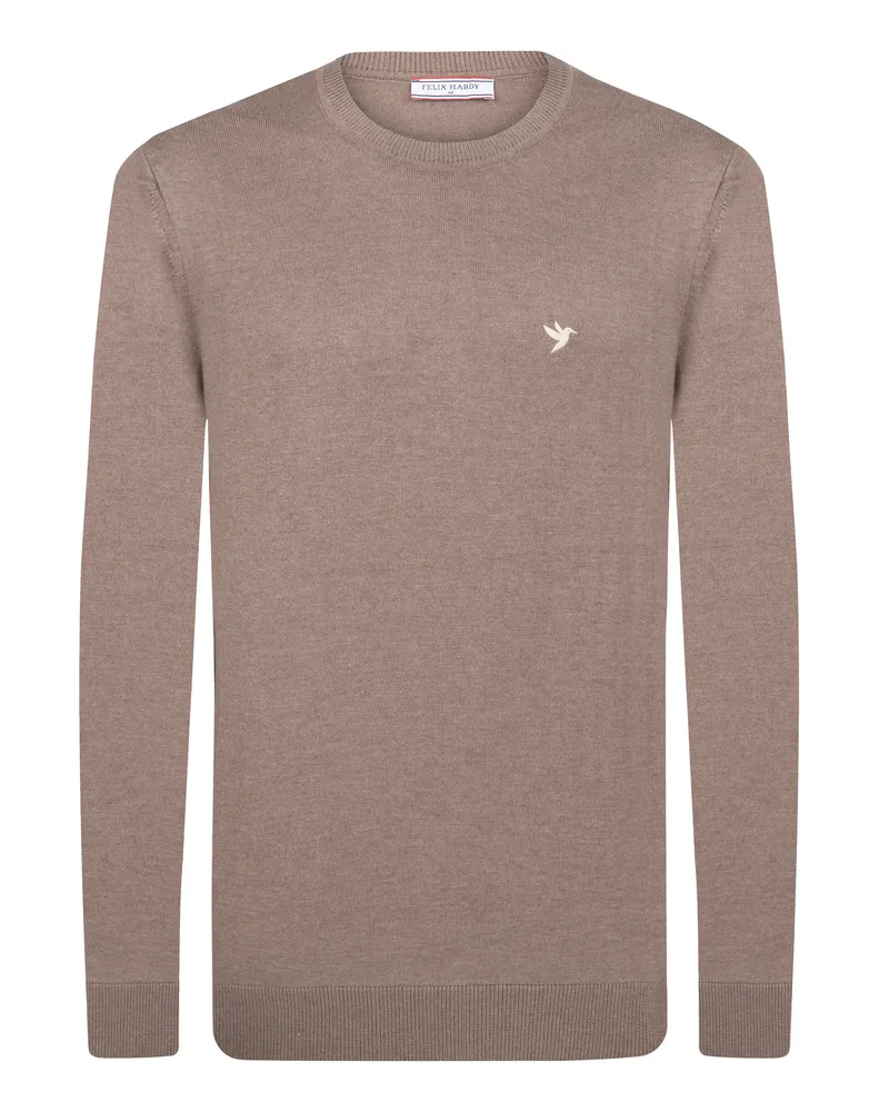 Felix Hardy Pullover Pullover Mit Rundhalsausschnitt Braun