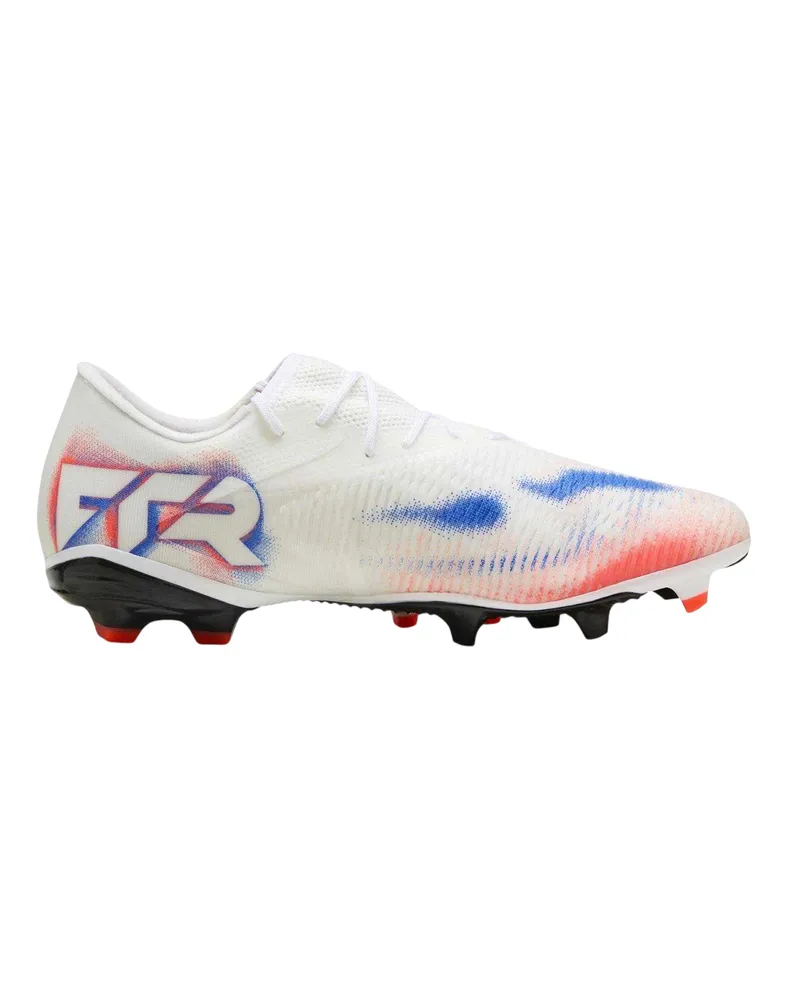 Puma Future 8 Match" Fußballschuhe mit festem Boden für Herren (Weiß/Schwarz/Rot Weiß