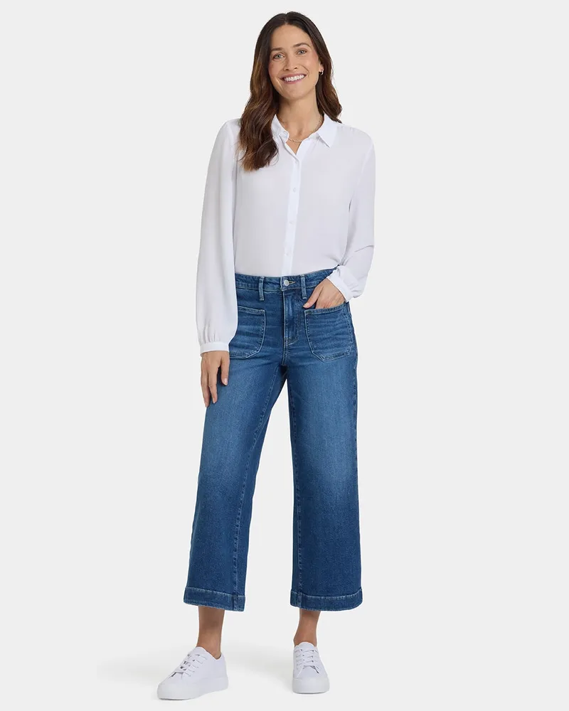 NYDJ not your daughter's Jeans  Teresa weite Beinform, knöchellang - Dunkelblau Dunkelblau