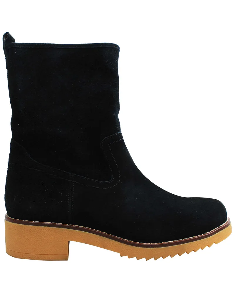 Clarks Eden Mid Damen schwarze Stiefel Schwarz