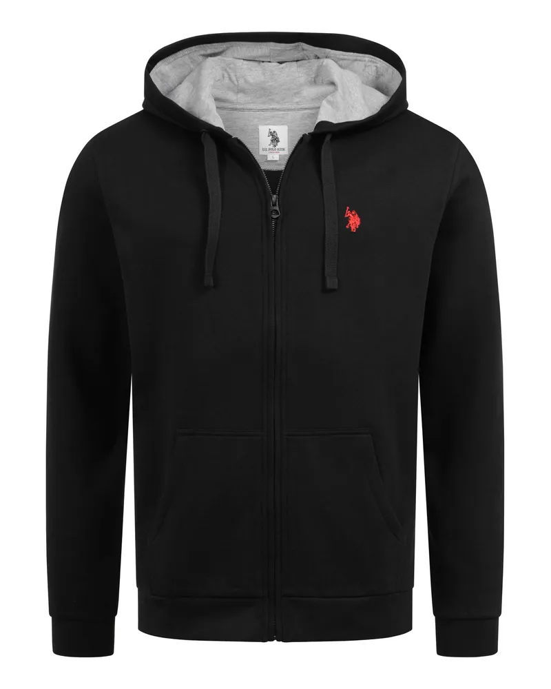 U.S. Polo Assn.  U POLO ASSN. Herren Sweatjacke – Kapuzenjacke mit Reißverschluss & Logo-Stickerei Schwarz