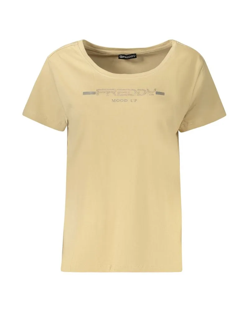 Freddy Beige Baumwoll Damen T-Shirt Beige