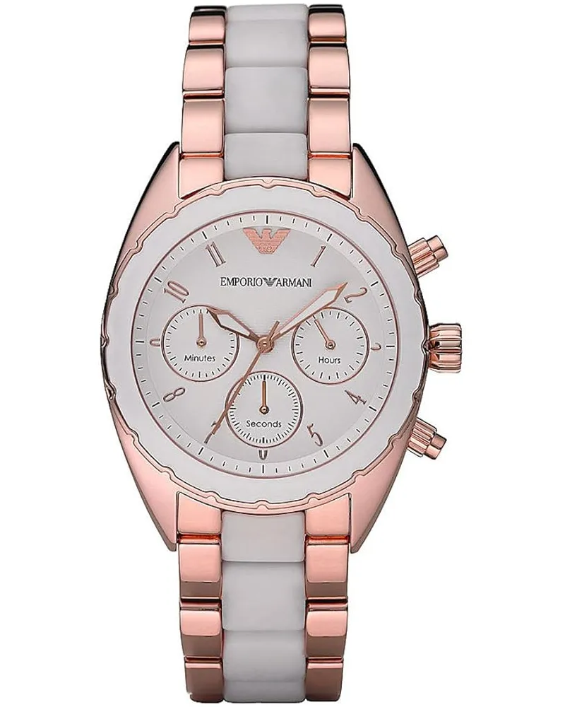 Giorgio Armani Emporio  AR1853 Chronograph Silver Watch Weiß