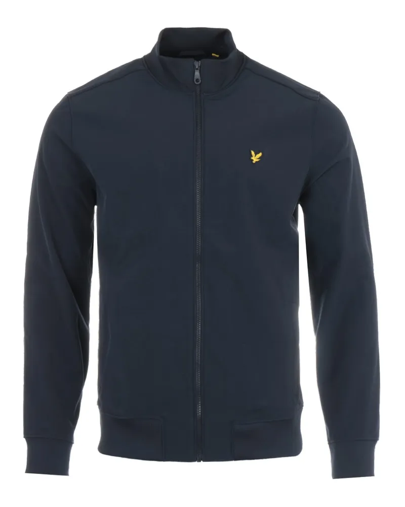 Lyle & Scott Zip Through Funnel Neck Soft Shell Jacke - Dark Navy Marineblau