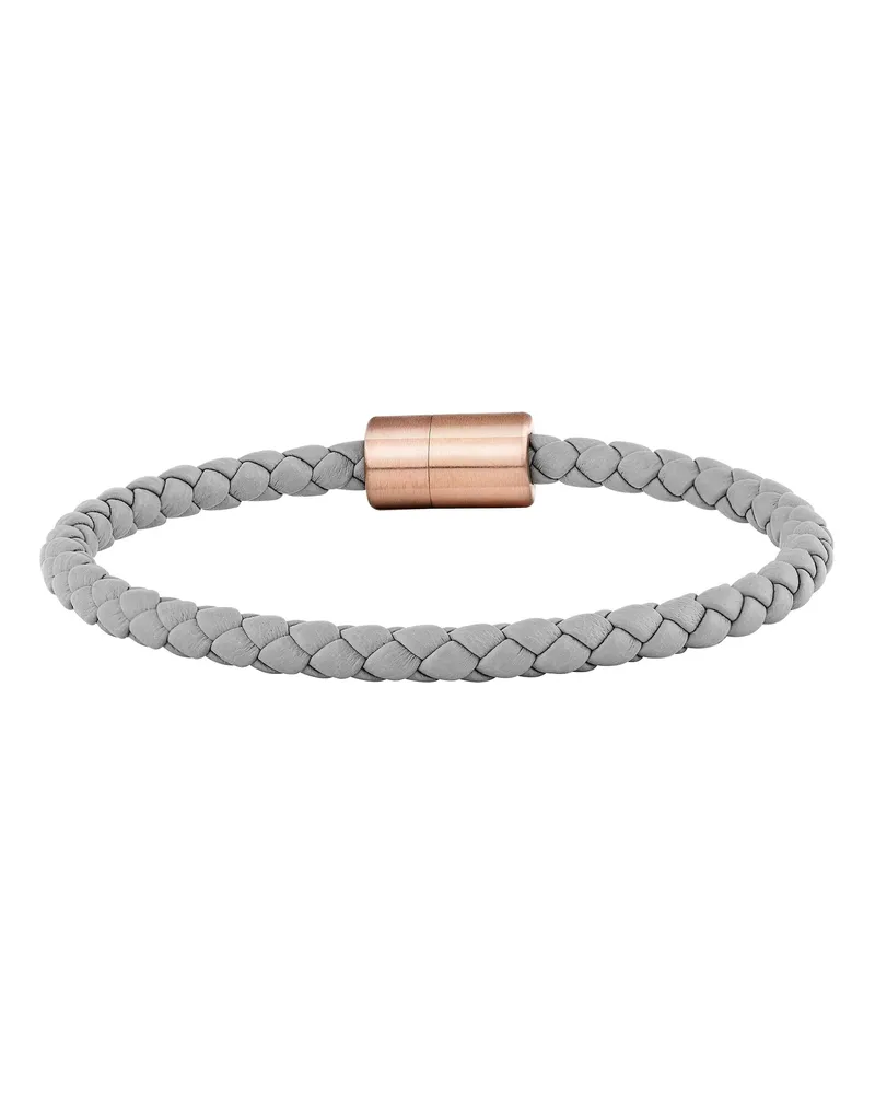 cai Armband aus Leder, olivenblattgegerbt - Grau Grau
