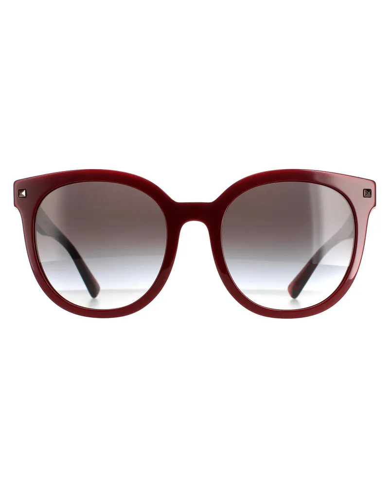 Valentino Garavani Rund Damen Bordeaux Grau Farbverlauf VA4083 Rot