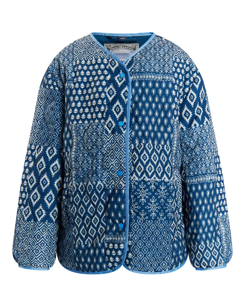 DreiMaster Steppjacke Mädchen Dunkelmariner Druck Dunkelblau