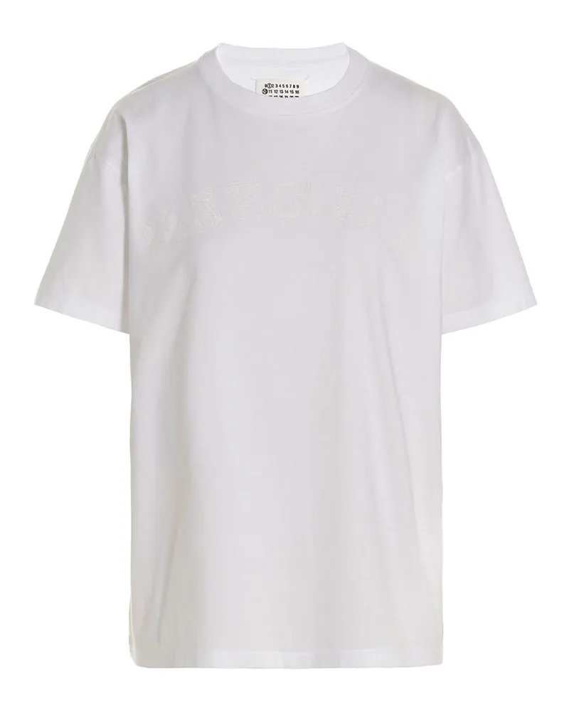 Maison Margiela Weißes Baumwoll-T-Shirt Weiß
