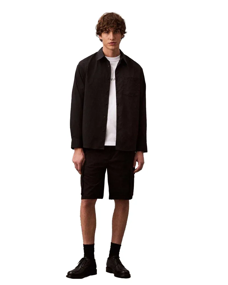 Calvin Klein Cargo-Shorts für Herren (Schwarz Schwarz
