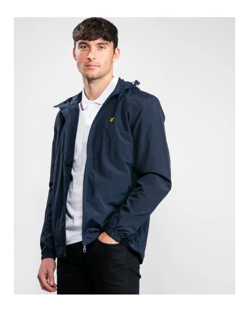 Lyle & Scott Herren Jacke mit Kapuze und Reißverschluss Marineblau