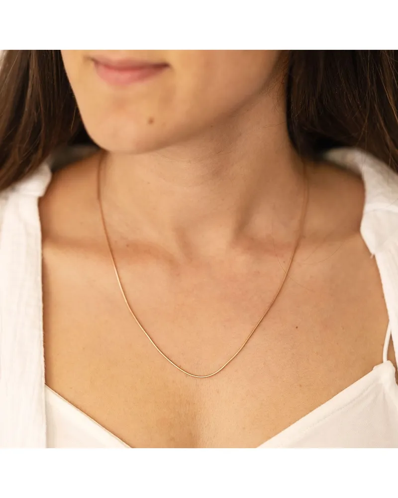 ZEEme Basic Collier 925/- Sterling Silber, rotvergoldet, 42+5 cm - Roségold Roségold