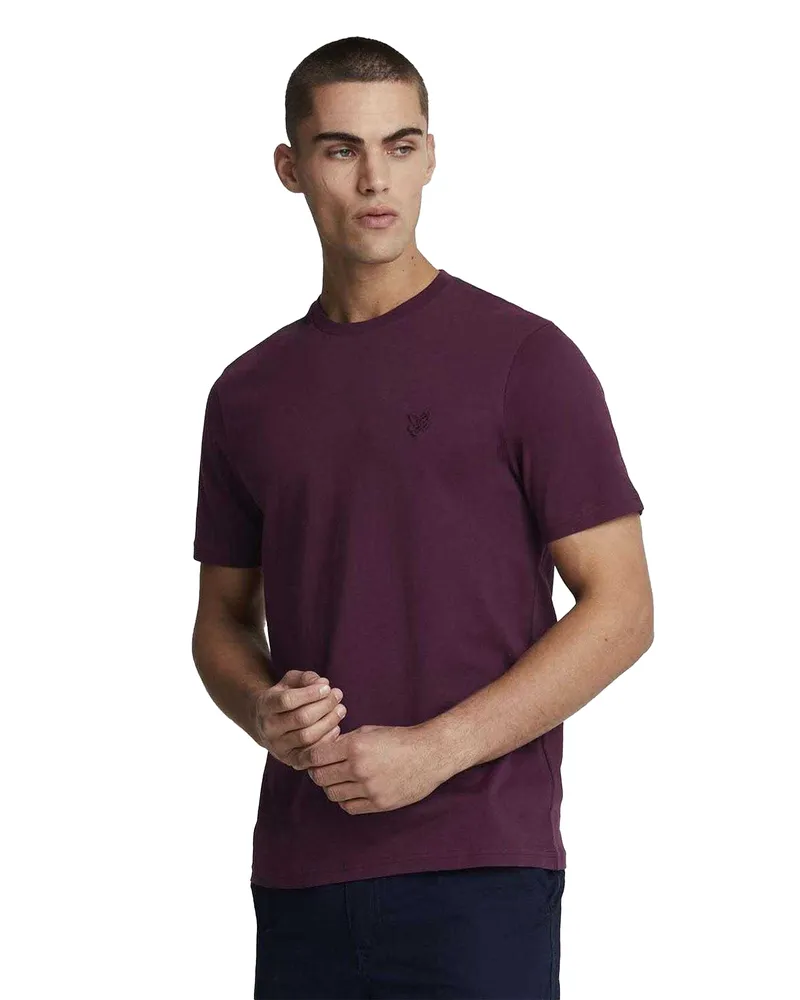 Lyle & Scott T-Shirt für Herren, Rundhalsausschnitt (Rot Rot