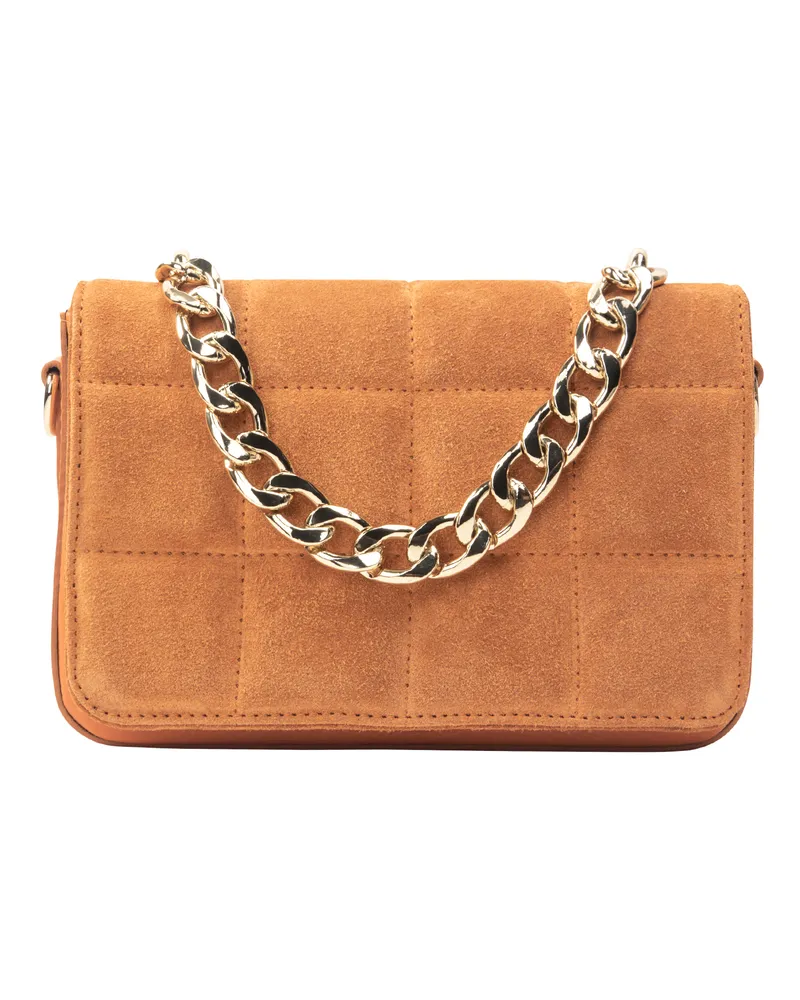 FAINA Schultertasche aus Leder Damen orange Orange